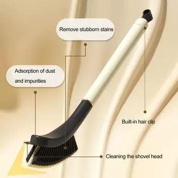 Многофункциональная щетка для чистки щелей, V-образная головка, жесткая мягкая щетина, длинная ручка, подвесная, для ванной комнаты, кухни, средство для очистки затирки с мертвым углом