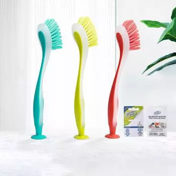 Многофункциональная щетка для чистки, щетка с вертикальной присоской, кухонная щетка с длинной ручкой, артефакт для мытья посуды, щетка для пластиковой кастрюли