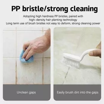 Многофункциональная щетка для чистки щеток в полу, плитка для ванной комнаты, щетка для чистки оконных пазов, удобные бытовые инструменты для чистки углов белый