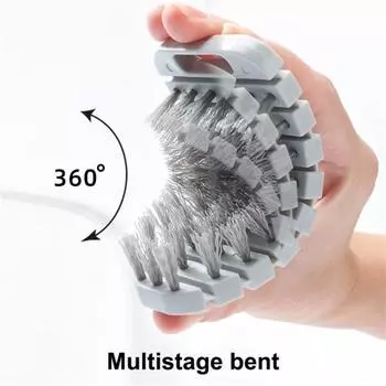 Многофункциональная щетка для чистки Yousheng с мягкой щетиной из полипропилена, экономящая труд щетка для фруктов, кухонные принадлежности серый