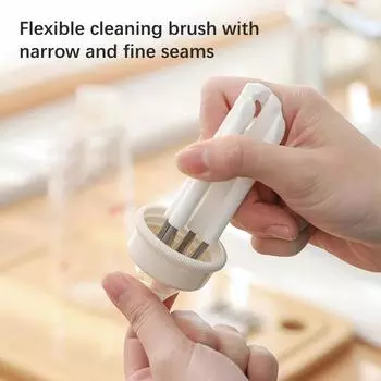 Многофункциональная щетка для крышки чашки, инструмент для чистки щелей, подвесной гаджет для домашней чистки, щетка с изогнутой ручкой