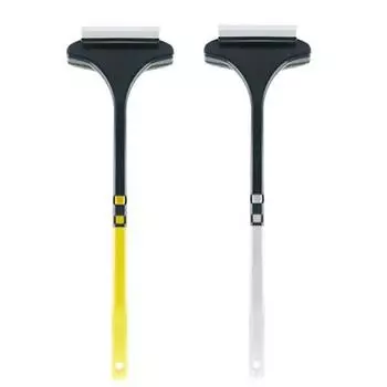 Многофункциональная щетка для мытья окон с двойной головкой для легкой очистки окон и скребком для очистки окон жёлтый