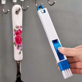 Многофункциональная щетка для мытья окон 2 в 1, бытовая клавиатура, складной инструмент чёрный