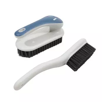 Многофункциональная щетка для обуви для ванной + набор щеток для чистки одежды Бытовая простая контрастная цветная щетка для стирки One Size синий