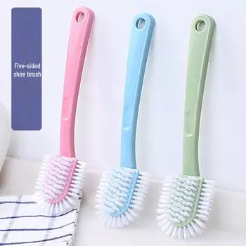 Многофункциональная щетка для обуви с длинной ручкой: Универсальная мягкая щетина для домашнего использования зелёный