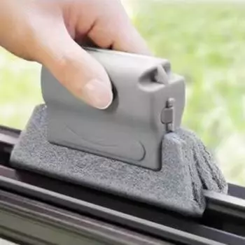 Многофункциональная щетка для очистки ниш, инструмент для чистки оконных стекол, чистящие средства для окон и дверей, глухие углы, маленькие щетки, чистящие средства бежевый