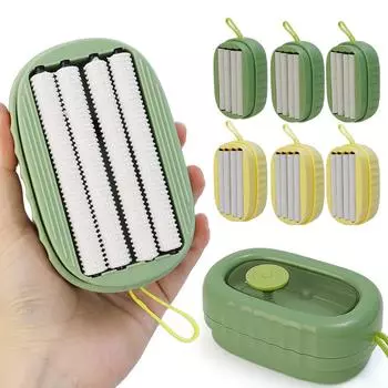 Многофункциональная щетка для стирки, роликовые щетки для пресса, мягкая резиновая пена, щетка для уборки дома, средство для чистки одежды и обуви в домашних условиях 1PCS жёлтый