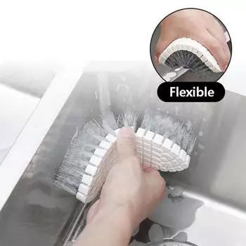 Многофункциональная щетка для стирки, ванная комната, ванна, пол без мертвых углов, ванна, щетка для чистки кухни и плиты белый