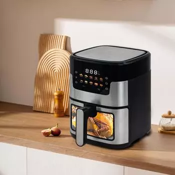 Многофункциональная сенсорная безмасляная фритюрница Visual Air Fryer объемом 6 л, 110 В EU 220V