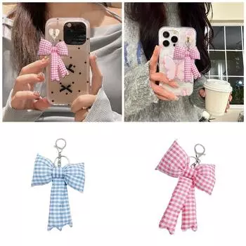 Многофункциональная сетчатая тканевая сумка-украшение, практичный бант-подвеска, брелок, аксессуар для сумки для повседневной жизни и путешествий розовый