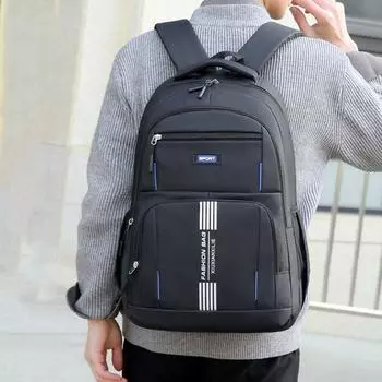 Многофункциональная школьная сумка для школьников, большая вместимость, дорожный рюкзак, деловая компьютерная сумка для кемпинга синий