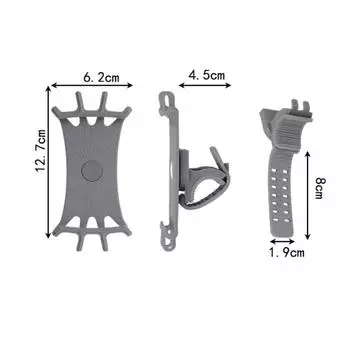 Многофункциональная силиконовая подставка для телефона на велосипед, для езды на велосипеде, для навигации, для балансировки на велосипеде, для мотоцикла, для телефона чёрный