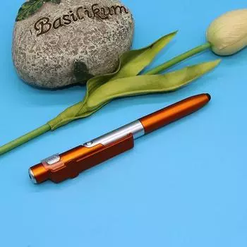 Многофункциональная складная шариковая ручка-стилус 4 в 1 (Фонарик + Поддержка) для планшетного мобильного телефона красный