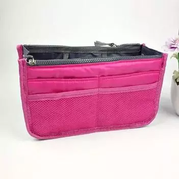 Многофункциональная складная сумка для хранения с двойной молнией, большая емкость для хранения туалетно-косметических принадлежностей, большая классификационная сумка чёрный