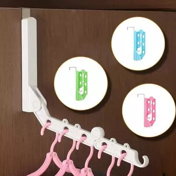 Многофункциональная складная вешалка для одежды, сушилка для спальни, подвесная дверная вешалка для шкафа, портативная вешалка для одежды белый