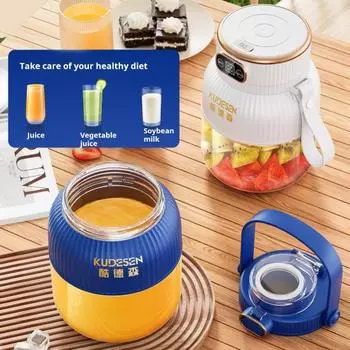 Многофункциональная соковыжималка с цифровым дисплеем, 10-лезвийная конструкция, портативный блендер-соковыжималка большой емкости для пищевых продуктов синий