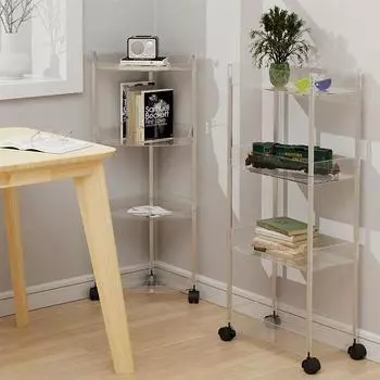 Многофункциональная спальня ванная комната хранение косметика организация стеллаж тележка пол кухня туалет полка угловая Two layer прозрачный