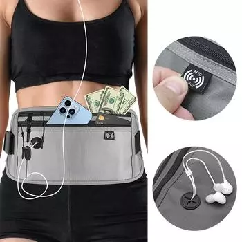 «Многофункциональная спортивная поясная сумка большой вместимости для бега, езды на велосипеде, фитнеса — вмещает ключи и мобильный телефон»