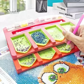 Многофункциональная стойка для хранения, дрель, ручка, DIY лоток, держатель для алмазной живописи, набор инструментов розовый