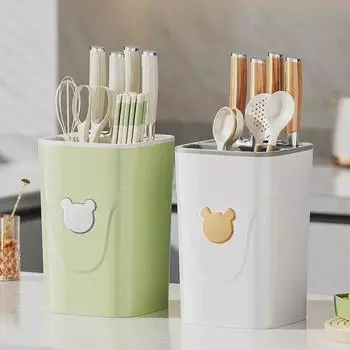 Многофункциональная стойка для хранения кухонных ножей и столовых приборов