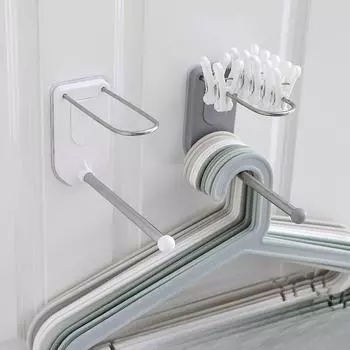 Многофункциональная стойка для хранения одежды, большая вместимость, бесшовный крючок для хранения одежды, настенный инструмент для хранения в ванной комнате белый