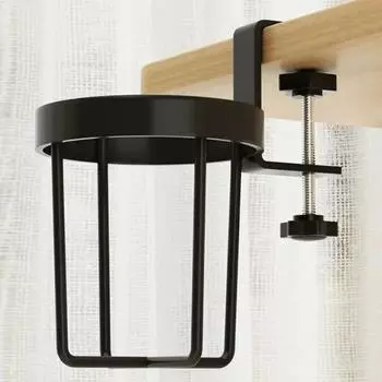 Многофункциональная стойка для хранения, подвесной держатель для чашки, компактный держатель, настольный органайзер, стойка чёрный