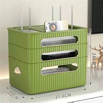 Многофункциональная стойка для хранения разного хранения, стеллаж для хранения розеток, органайзер, ящик для хранения маршрутизатора, экономия места для домашнего хранения ivory single layer