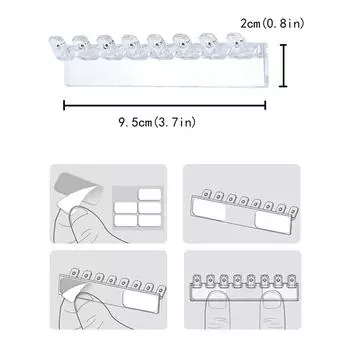 Многофункциональная стойка для хранения ювелирных изделий, настенный крючок, стойка для колец, сережек, ожерелий, брелоков, веревок для волос, стойка для хранения лент 3pcs