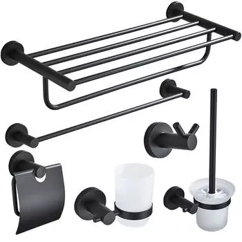 Многофункциональная стойка для хранения вещей в ванной без гвоздей, вешалка для полотенец, вешалка для носков, вешалка для полотенец, вешалка для тапочек чёрный