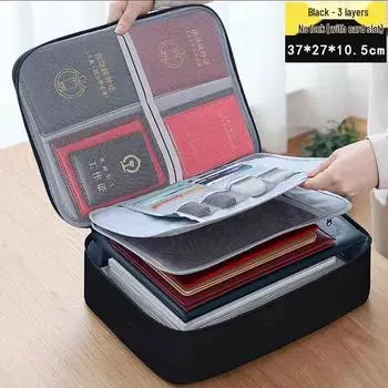 Многофункциональная сумка большой вместимости для хранения удостоверений личности и документов, кредитных карт и водительских прав; Доступна международная доставка. 37x27x10 cm