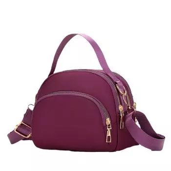 Многофункциональная сумка через плечо из холста, нейлоновая маленькая сумка для телефона, повседневная сумка через плечо на молнии для женщин чёрный