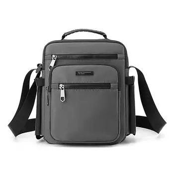 Многофункциональная сумка через плечо, многослойная сумка через плечо, мужская сумка серый