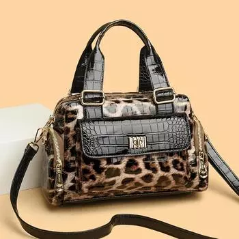 Многофункциональная сумка через плечо с узором под крокодила, модная женская сумка