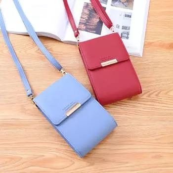 Многофункциональная сумка через плечо Yogodlns для женщин, сумка для мобильного телефона, сумка из искусственной кожи, женские сумки через плечо, женские сумки-мессенджеры 10.5x4x17cm светло-розовый