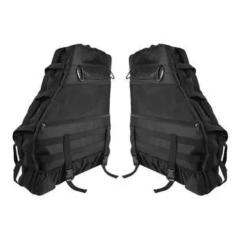 Многофункциональная сумка для хранения на 4-дверный багажник с регулируемым ремнем и множеством карманов, сумка для хранения на багажнике, препятствующая качению, для Jeep чёрный