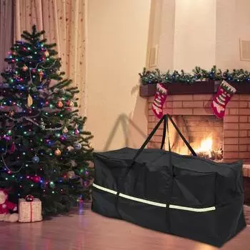 Многофункциональная сумка для хранения уличной мебели, водонепроницаемая, устойчивая к ультрафиолетовому излучению, сумка для хранения рождественских елок, сумка для хранения подушек, защитный чехол чёрный