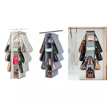 Многофункциональная сумка для хранения вещей, эффективный гардероб, 4 слоя, сумка и органайзер для одежды, аксессуар для шкафа белый