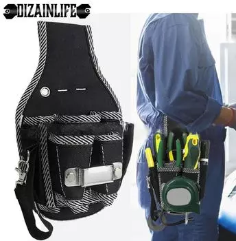 Многофункциональная сумка для инструментов, нейлоновая ткань, ремень для инструментов, набор отверток, держатель, сумка для инструментов, карманная сумка, сумка для электрика, поясной карман, чехол чёрный