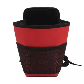 Многофункциональная сумка для подвешивания на сиденье с сетчатым карманом для салона автомобиля, чехол для хранения бутылок с водой и напитков с регулируемым ремнем One Size красный