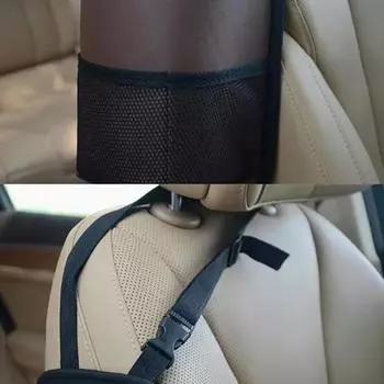 Многофункциональная сумка для подвешивания на сиденье с сетчатым карманом для салона автомобиля, чехол для хранения бутылок с водой и напитков с регулируемым ремнем хаки