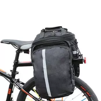 Многофункциональная сумка для седла мотоцикла, сумка для хранения аксессуаров, сумка для езды на велосипеде, удлиненная сумка, переносная сумка на плечо, набор инструментов из ткани Оксфорд Black