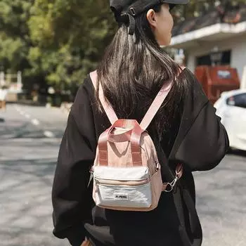 Многофункциональная сумка для телефона через плечо, небольшая квадратная сумка, нейлоновая сумка через плечо для студентов розовый