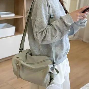 Многофункциональная сумка-мессенджер, женская легкая сумка через плечо, рюкзак большой вместимости чёрный