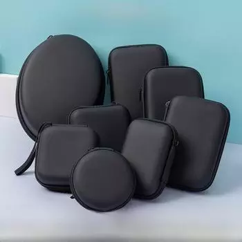 Многофункциональная сумка на молнии для хранения USB-накопителей и жестких дисков с карманом для наушников из ЭВА 9*5*3