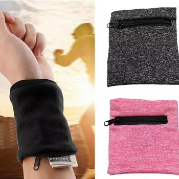 Многофункциональная сумка на запястье для любителей приключений, на запястье с застежкой-молнией, для бега, спортзала, велоспорта, безопасный кошелек для монет синий