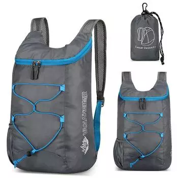 Многофункциональная сумка, складной рюкзак, высокая плотность, легкая, водонепроницаемая, нейлоновая ткань, спортивная сумка для кемпинга, пешего туризма, путешествий серый
