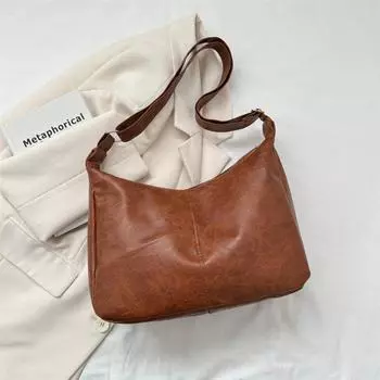 Многофункциональная сумка-ведро, винтажная сумка на молнии, простая сумка-тоут унисекс чёрный