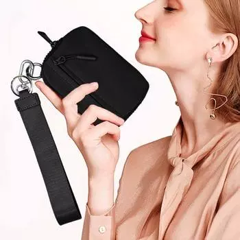 Многофункциональная сумочка-кошелек на запястье со съемным карабином, гладкая застежка-молния, легкий сменный телефон армия зеленый