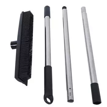 Многофункциональная телескопическая щетка для пола, ковра, уборка шерсти домашних животных, уборка пыли чёрный