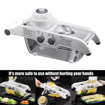 Многофункциональная терка для лимона, овощерезка с корзиной, измельчитель для картофеля и фруктов, ломтерезка для лука и картофеля, простая в использовании